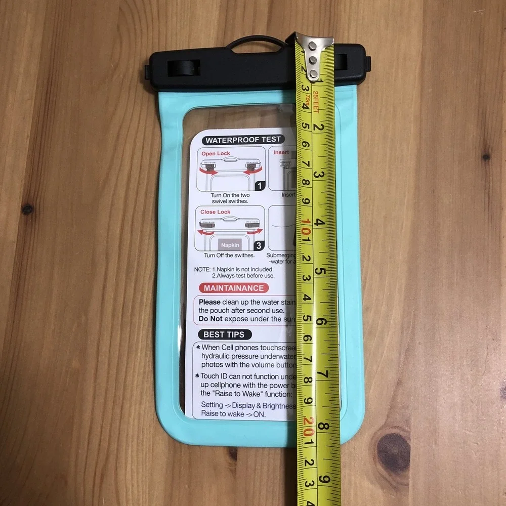 Hiearcool Waterproof Beach Pouch Cell Phone Case iPhone 16 15 14 13 Pro Max